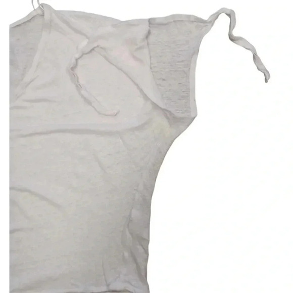 H&M  100% Linen White T Shirt Size Small - Picture 7 of 9